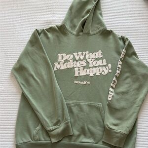 Sage Green 'Do What Makes You Happy' Pullover Hoodie